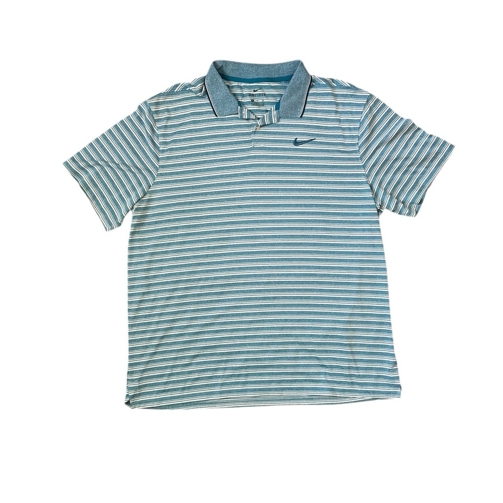 Nike Golf Striped Blue Polo Shirt